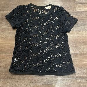 LOFT black lace top - XSP